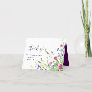 Modèle Carte de remerciements fleur sauvage