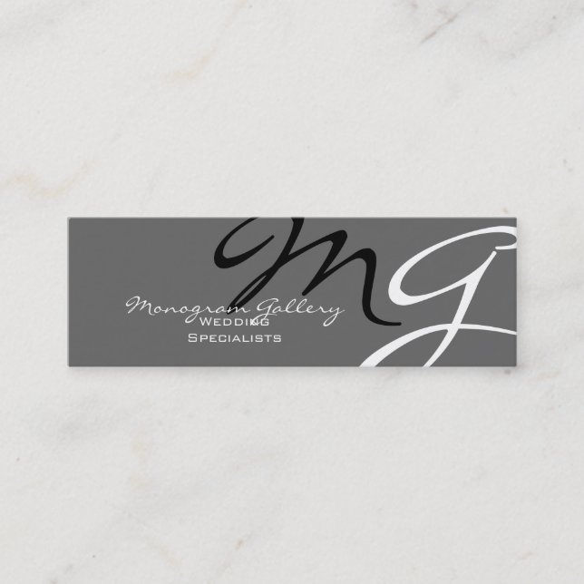 Modèle Carte de visite de Monogramme moderne (Devant)