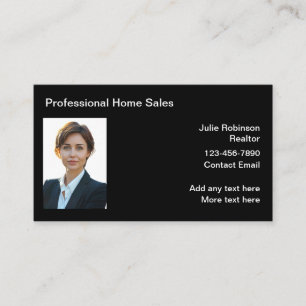 Modèle Carte de visite de Realtor Photo Femme