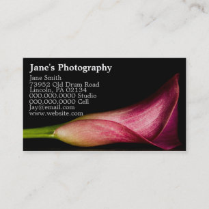Modèle Cartes de visite de photographie personnal