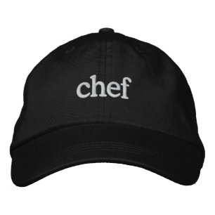 Modèle Casquette noir brodé de base Chef