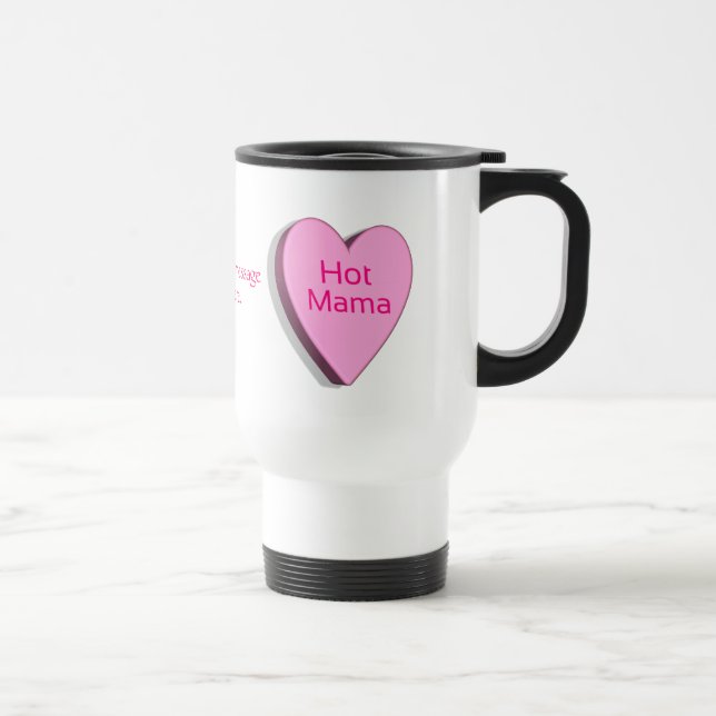 Modèle chaud de maman Customizable Pink Travel Mug (Droite)