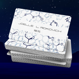 Modèle chimique de carte de visite de symboles de