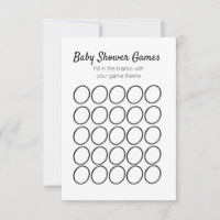 Modèle circulaire de jeu pour Baby Shower