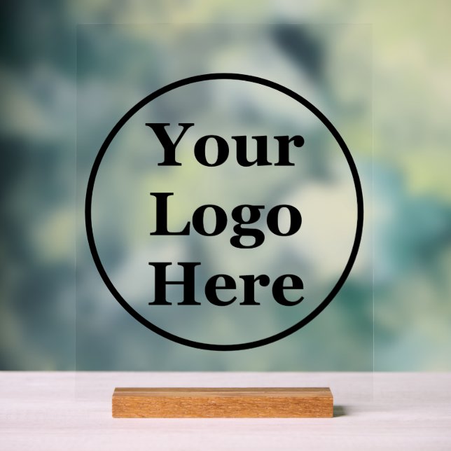 Modèle d'affaires Cercle noir Votre logo ici (Neutre)