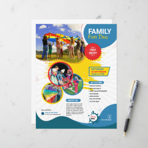 Modèle d'affiche de journée amusante en famille