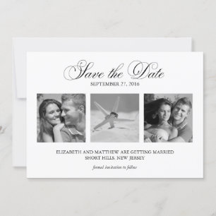 Modèle de 3 photos pour mariage, Enregistrez la da