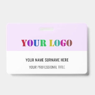 Modèle de badge de nom de logo d'entreprise à conc