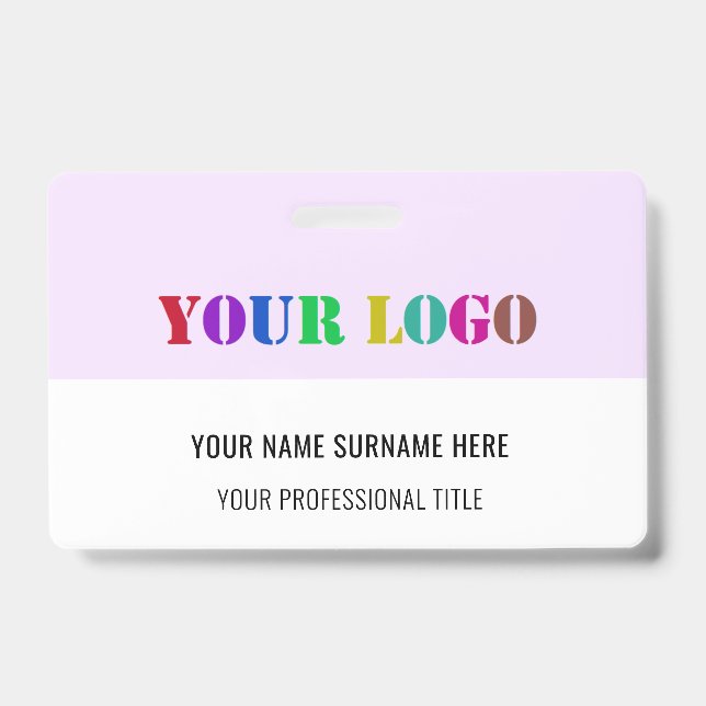 Modèle de badge de nom de logo d'entreprise à pers (Avant)