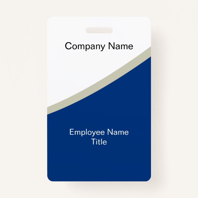 Modèle de badge d'employé d'entreprise moderne et  (Devant)