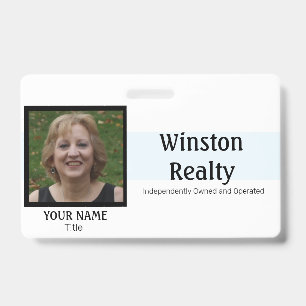 MODÈLE de badge d'entreprise avec ID photo