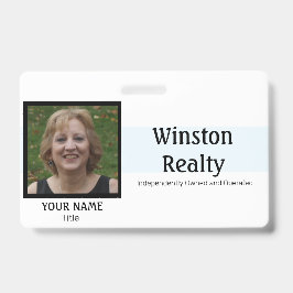 MODÈLE de badge d'entreprise avec ID photo