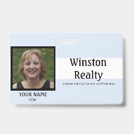 Modèle de badge professionnel avec carte d'identit