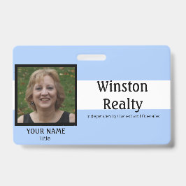Modèle de badge professionnel avec carte d'identit