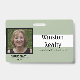 Modèle de badge professionnel avec carte d'identit