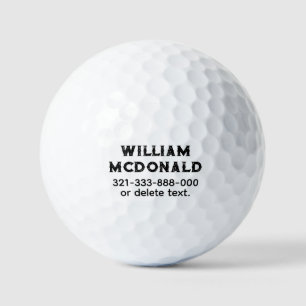 Modèle de balle de golf avec nom personnalisé DÉTÉ