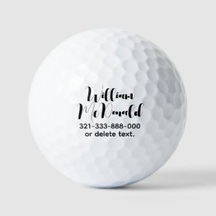 Modèle de balles de golf personnalisées avec nom S