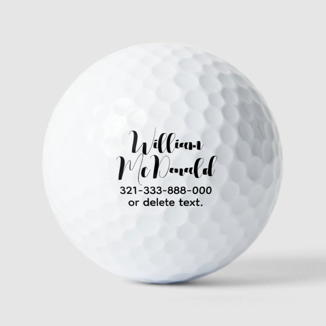 Modèle de balles de golf personnalisées avec nom S (Recto)