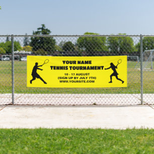 Modèle de bannière du tournoi de tennis couleur pe