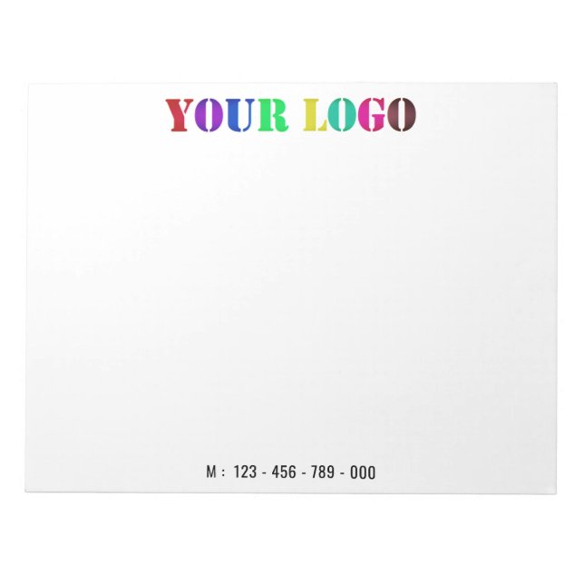 Modèle de bloc-notes d'entreprise avec logo d'entr (Devant)