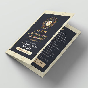 Modèle de brochure d'anniversaire d'église