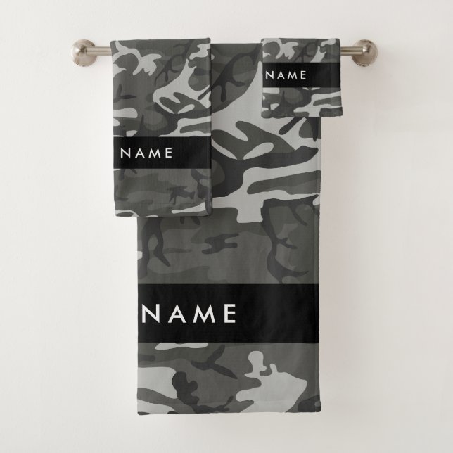 Modèle de camouflage gris, Votre nom, Personnalise (En situation)