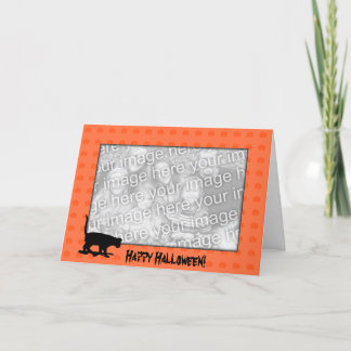 Modèle de carte - chat noir Halloween