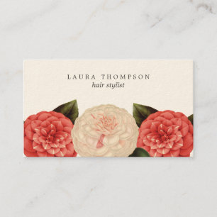 Modèle de carte d'affaires ancienne Floral Stylist
