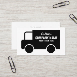 Modèle de carte d'affaires Black Truck Logo