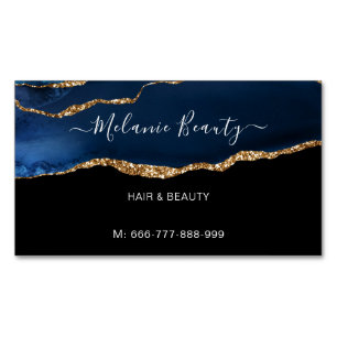Modèle de carte d'affaires de beauté de cheveux bl