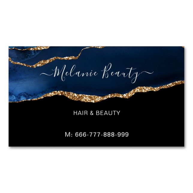 Modèle de carte d'affaires de beauté de cheveux bl (devant)