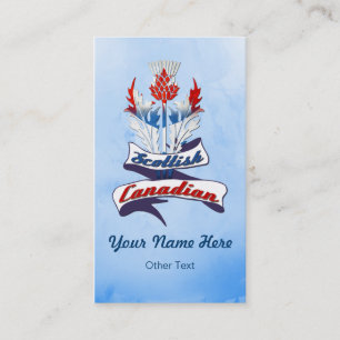Modèle de carte d'affaires écossaise Canadian This