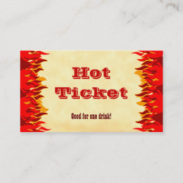 Modèle de carte d'affaires Flames Red Ticket Hot E