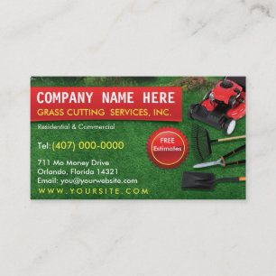 Modèle de carte d'affaires Landscaping Lawn Care M