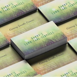 Modèle de carte d'affaires Landscaping Lawn Care M