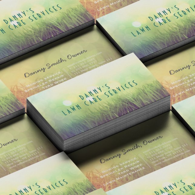 Modèle de carte d'affaires Landscaping Lawn Care M (Créateur téléchargé)