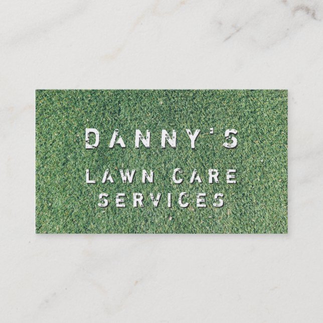Modèle de carte d'affaires Landscaping Lawn Care M (Devant)