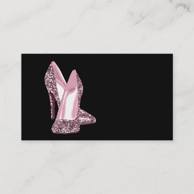 Modèle de carte d'affaires Pink Parties scintillan (Devant)