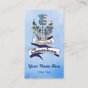 Modèle de carte d'affaires Scottish American Thist
