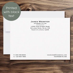 Modèle de carte de correspondance pour avocat Clas