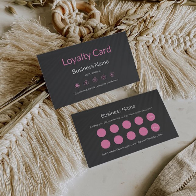 Modèle de carte de fidélité simple, (Simple Loyalty Card Template,)