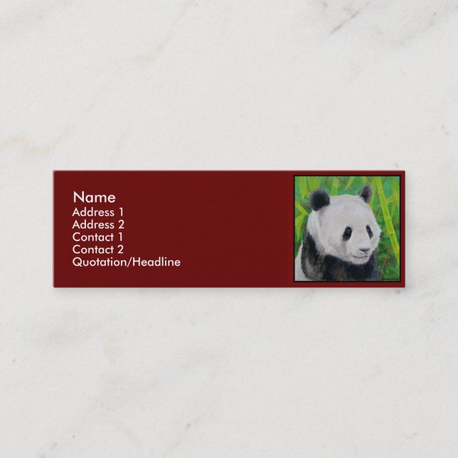 Modèle de carte de profil - panda (Devant)