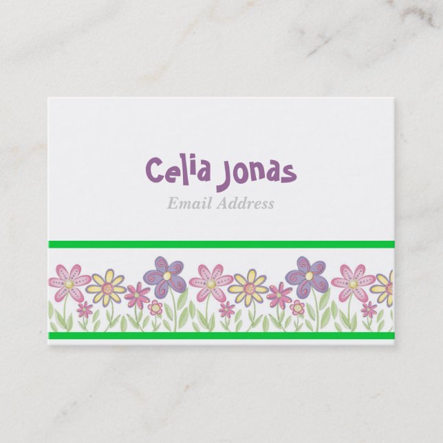 Modèle de carte de profil pour filles adorables (Devant)