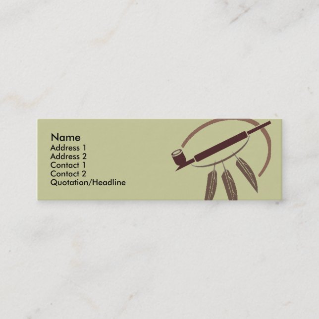 Modèle de carte de profil - tuyau de paix (Devant)