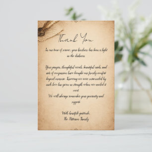 Modèle de carte de remerciement de sympathie pour