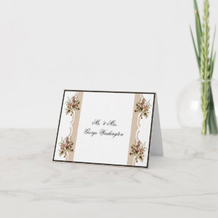 Modèle de carte de remerciement et note de mariage