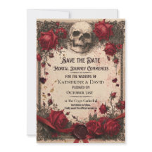 Modèle de carte de sauvegarde gothique avec crâne
