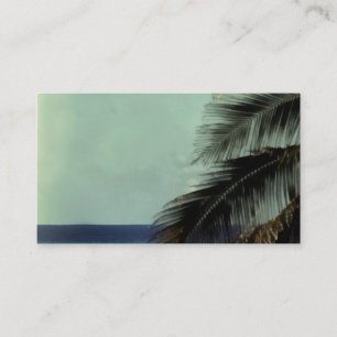 modèle de carte de visite art tropical palm feuill