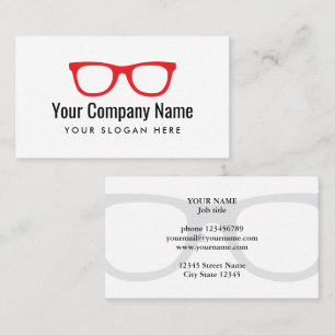 Modèle de carte de visite avec logo de lunettes sp