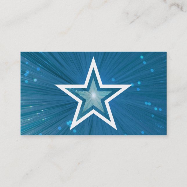 Modèle de carte de visite Blue Star (Devant)